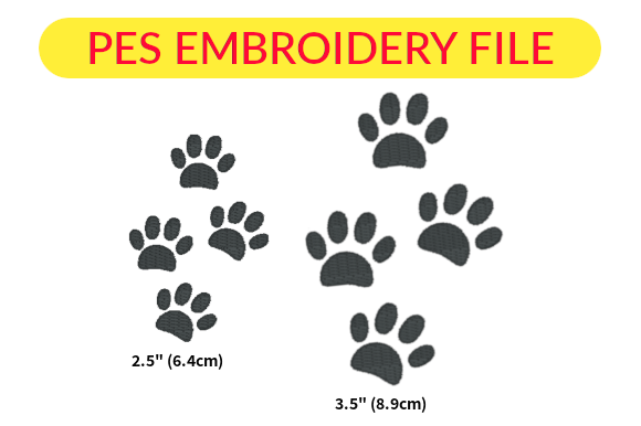 Cartoon Dog Paw Tracks