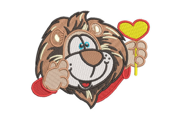 Children’s Tiger Face Embroidery Design
