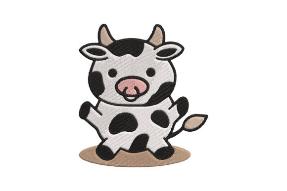 Cute Baby Animal Cow Cartoon