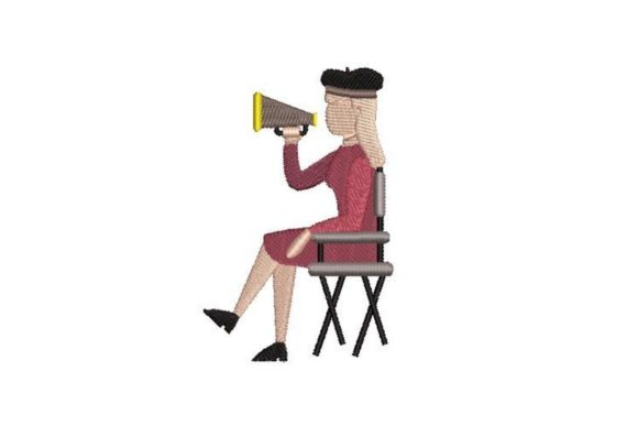 Female Movie Director Embroidery Design