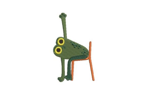 Frog Doing Chair Yoga