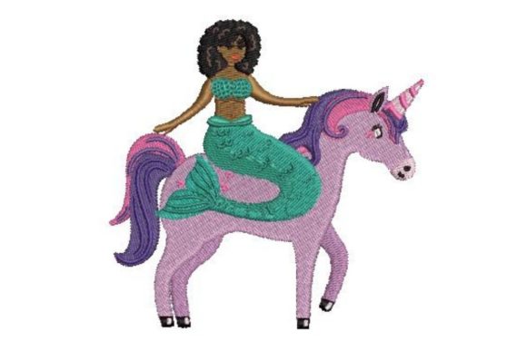 Mermaid Riding a Unicorn