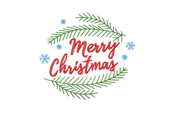 Merry Christmas with Snowflakes