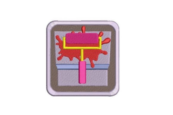 Paint Roller Embroidery Design