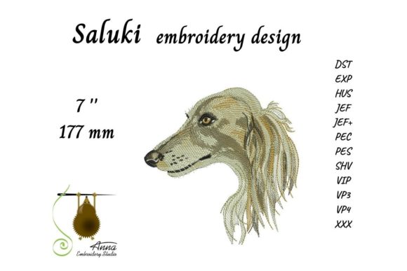 Saluki Dog Embroidery Design Review