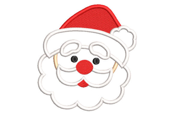 Santa Claus Face Embroidery Design