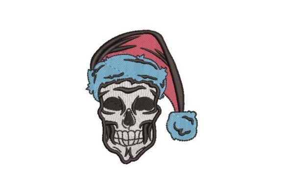 Skull Wearing a Santa Hat