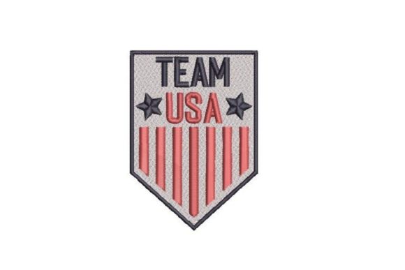 Team Usa: A Cheerful, Reliable Independence Day Embroidery Design