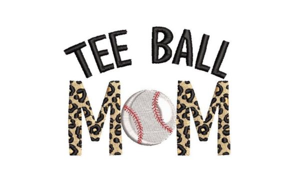 Tee Ball Leopard Mom