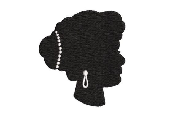 Vintage Female Head Silhouette