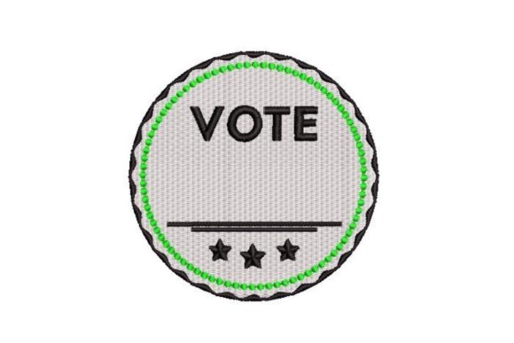 Vote Sticker: A Cheerful, Campaign-Ready Embroidery Design